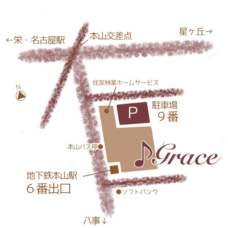 弦楽器グレイス周辺地図